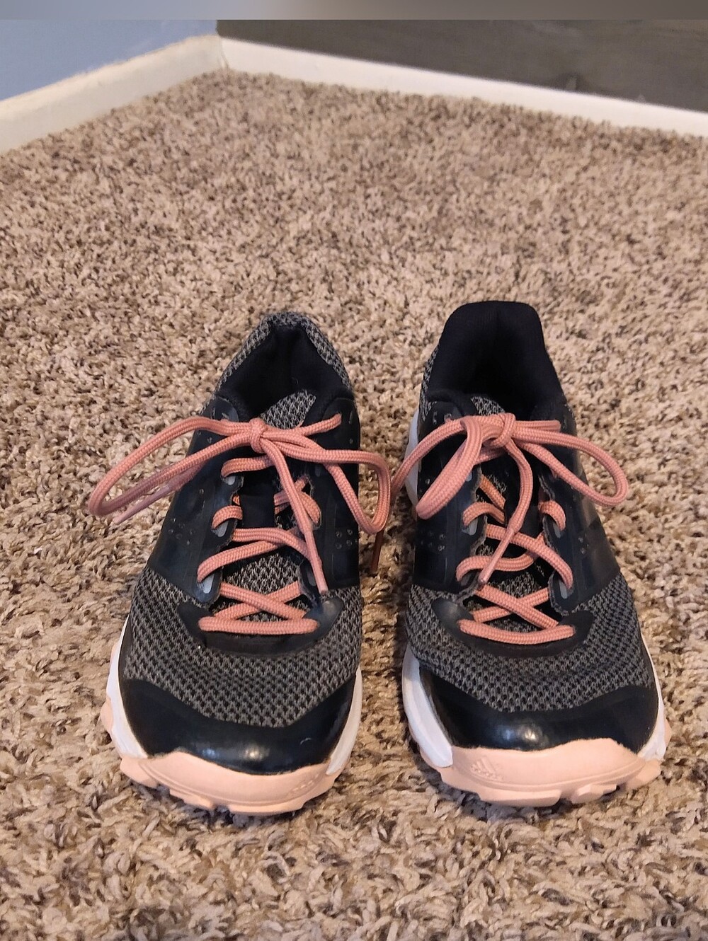 Women's Black & Pink Athletic Sneakers - Lightweight Running Shoes